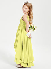 Robes de Demoiselle d'Honneur Junior en Mousseline Jonquille