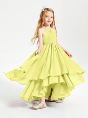 Robes de Demoiselle d'Honneur Junior en Mousseline Jonquille