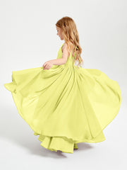 Robes de Demoiselle d'Honneur Junior en Mousseline Jonquille