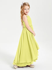 Robes de Demoiselle d'Honneur Junior en Mousseline Jonquille