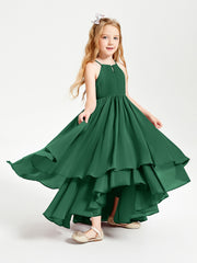 Robes de Demoiselle d'Honneur Junior en Mousseline Bleu Marine