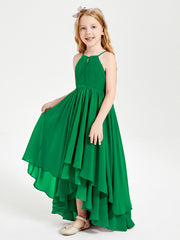 Robes de Demoiselle d'Honneur Junior en Mousseline Emeraude