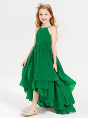Robes de Demoiselle d'Honneur Junior en Mousseline Emeraude