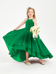 Robes de Demoiselle d'Honneur Junior en Mousseline Emeraude
