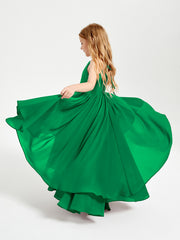 Robes de Demoiselle d'Honneur Junior en Mousseline Emeraude