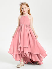 Robes de Demoiselle d'Honneur Junior en Mousseline Flamant