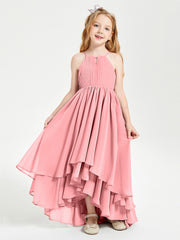 Robes de Demoiselle d'Honneur Junior en Mousseline Flamant