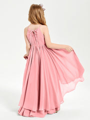Robes de Demoiselle d'Honneur Junior en Mousseline Flamant