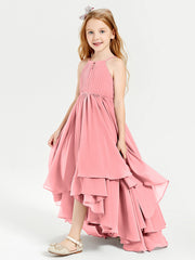 Robes de Demoiselle d'Honneur Junior en Mousseline Flamant