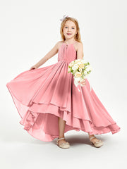 Robes de Demoiselle d'Honneur Junior en Mousseline Flamant