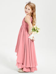 Robes de Demoiselle d'Honneur Junior en Mousseline Flamant