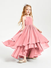 Robes de Demoiselle d'Honneur Junior en Mousseline Flamant