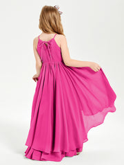 Robes de Demoiselle d'Honneur Junior en Mousseline Fuchsia
