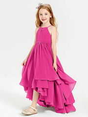 Robes de Demoiselle d'Honneur Junior en Mousseline Fuchsia