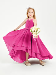 Robes de Demoiselle d'Honneur Junior en Mousseline Fuchsia