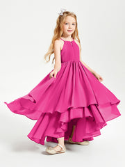 Robes de Demoiselle d'Honneur Junior en Mousseline Fuchsia