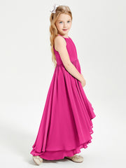 Robes de Demoiselle d'Honneur Junior en Mousseline Fuchsia