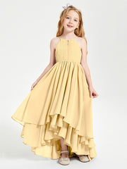Robes de Demoiselle d'Honneur Junior en Mousseline Or