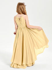 Robes de Demoiselle d'Honneur Junior en Mousseline Or