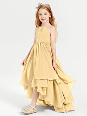 Robes de Demoiselle d'Honneur Junior en Mousseline Or