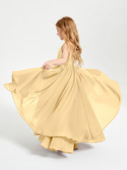 Robes de Demoiselle d'Honneur Junior en Mousseline Or