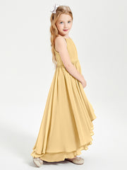 Robes de Demoiselle d'Honneur Junior en Mousseline Or