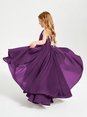 Robes de Demoiselle d'Honneur Junior en Mousseline Raisin