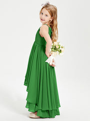 Robes de Demoiselle d'Honneur Junior en Mousseline Vert