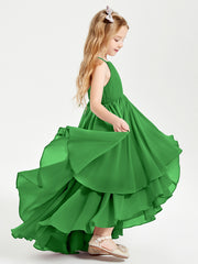 Robes de Demoiselle d'Honneur Junior en Mousseline Vert