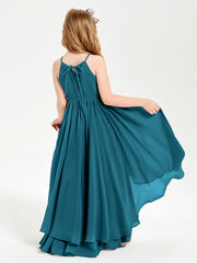 Robes de Demoiselle d'Honneur Junior en Mousseline Bleu Encre