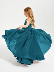 Robes de Demoiselle d'Honneur Junior en Mousseline Bleu Encre