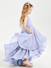 Robes de Demoiselle d'Honneur Junior en Mousseline Lavande