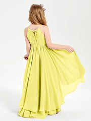 Robes de Demoiselle d'Honneur Junior en Mousseline Citron