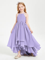 Robes de Demoiselle d'Honneur Junior en Mousseline Lilas