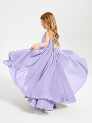 Robes de Demoiselle d'Honneur Junior en Mousseline Lilas