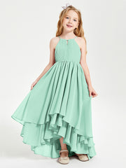 Robes de Demoiselle d'Honneur Junior en Mousseline Vert Menthe
