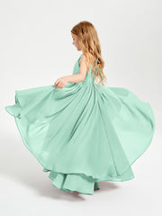 Robes de Demoiselle d'Honneur Junior en Mousseline Vert Menthe