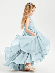 Robes de Demoiselle d'Honneur Junior en Mousseline Brume