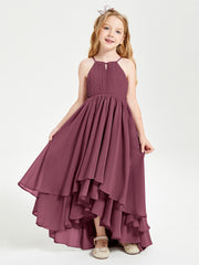 Robes de Demoiselle d'Honneur Junior en Mousseline Mûre
