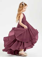 Robes de Demoiselle d'Honneur Junior en Mousseline Mûre