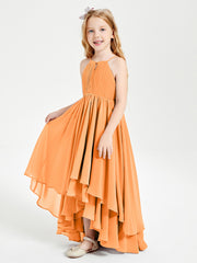 Robes de Demoiselle d'Honneur Junior en Mousseline Orange