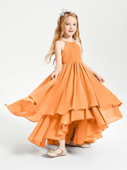 Robes de Demoiselle d'Honneur Junior en Mousseline Orange