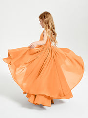 Robes de Demoiselle d'Honneur Junior en Mousseline Orange