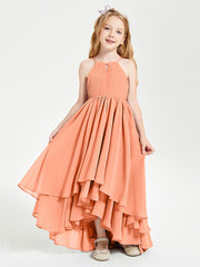 Robes de Demoiselle d'Honneur Junior en Mousseline Papaye