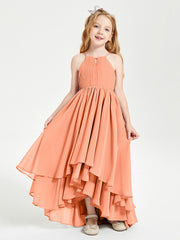 Robes de Demoiselle d'Honneur Junior en Mousseline Papaye