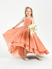 Robes de Demoiselle d'Honneur Junior en Mousseline Papaye