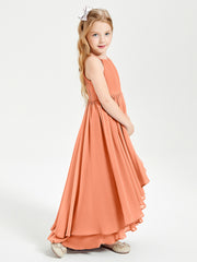 Robes de Demoiselle d'Honneur Junior en Mousseline Papaye