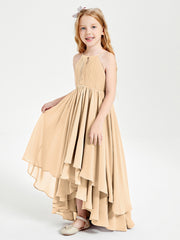 Robes de Demoiselle d'Honneur Junior en Mousseline Pêche