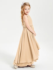 Robes de Demoiselle d'Honneur Junior en Mousseline Pêche