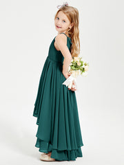 Robes de Demoiselle d'Honneur Junior en Mousseline Paon